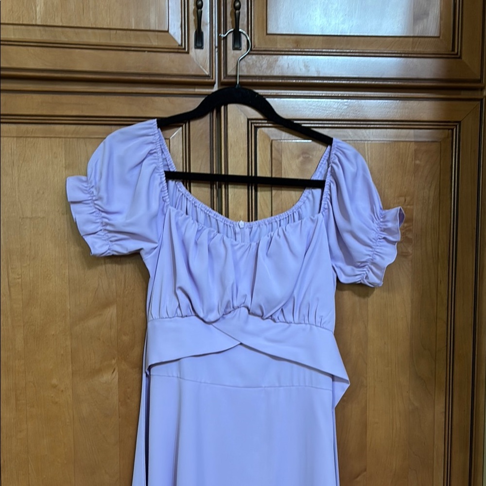 Lavender Puff Sleeve Dress